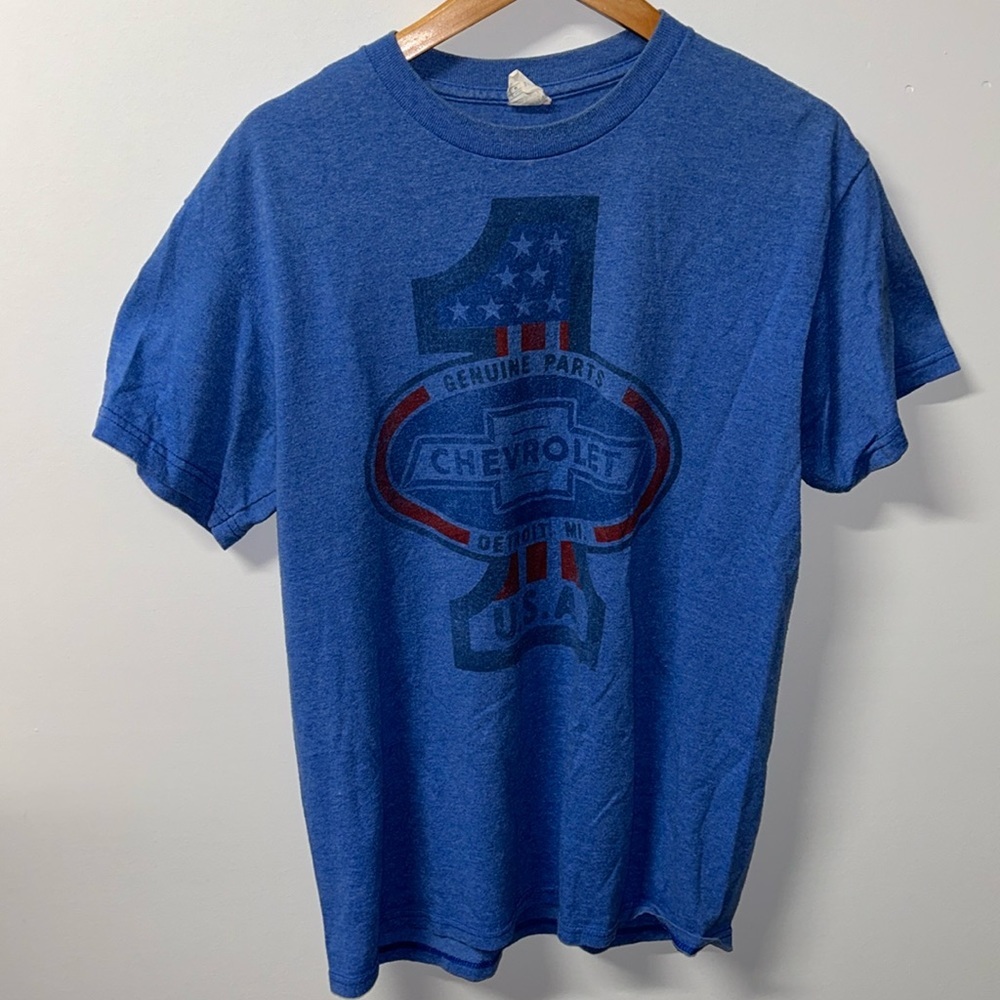 Chevrolet‎ Genuine Parts Detroit, Mi. Blue Short Sleeve T-shirt- Medium